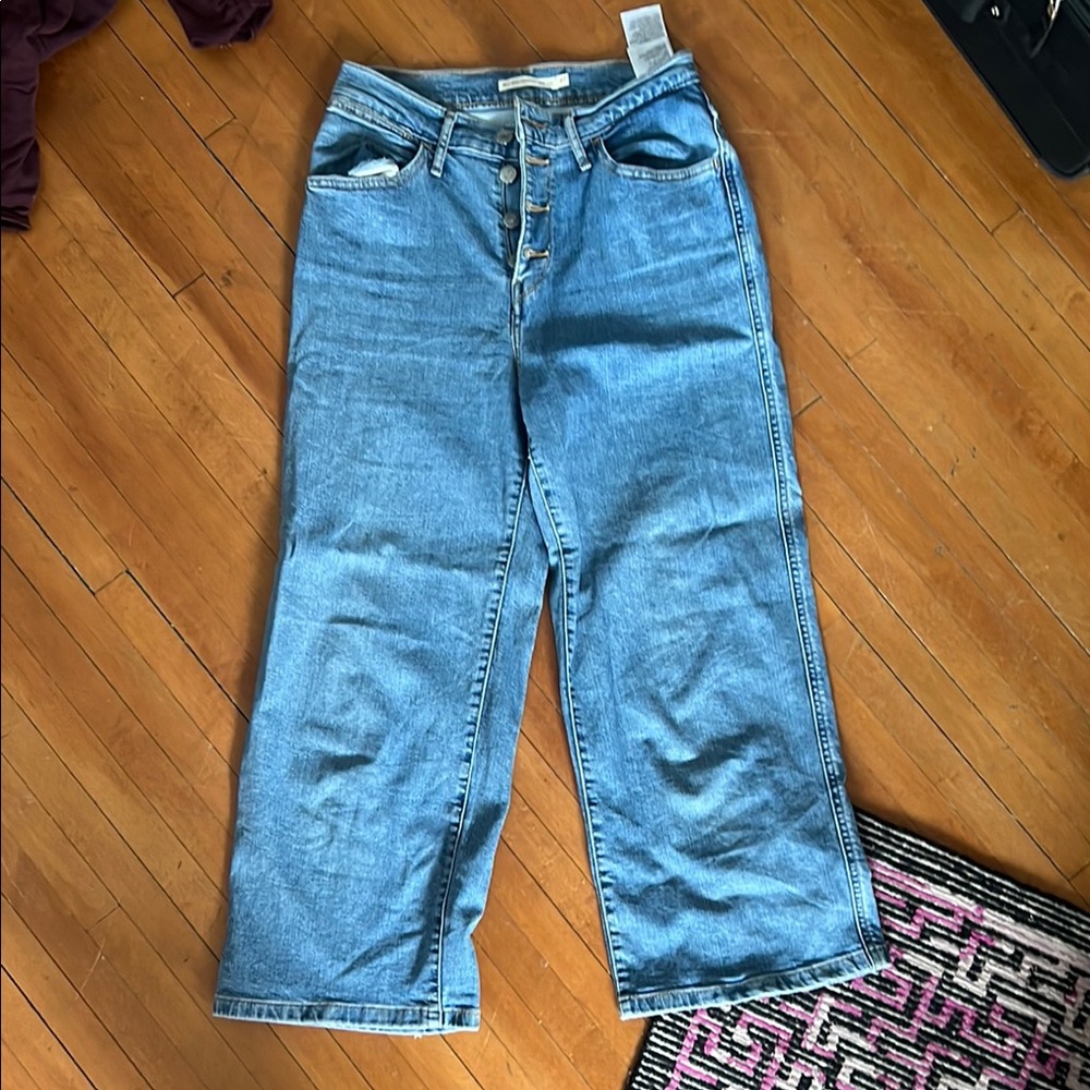 Levi’s Mile High Cropped Wide Leg Jeans